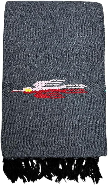 Open Road Goods Mexican Thunderbird Yoga Blanket, Handwoven Throw for Yoga, Meditation, and Home Décor – Versatile Blanket for Beach, Picnic, Camping, or Outdoor Use
