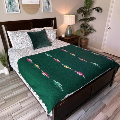 Open Road Goods Mexican Thunderbird Yoga Blanket, Handwoven Throw for Yoga, Meditation, and Home Décor – Versatile Blanket for Beach, Picnic, Camping, or Outdoor Use