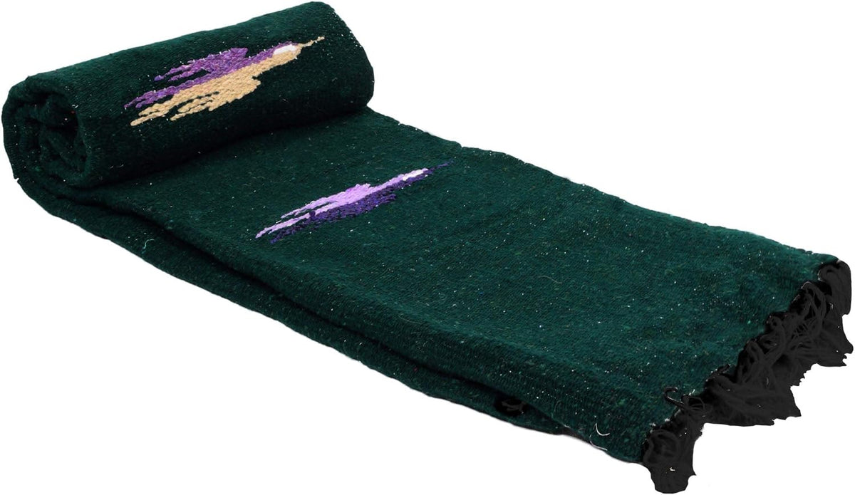 Open Road Goods Mexican Thunderbird Yoga Blanket, Handwoven Throw for Yoga, Meditation, and Home Décor – Versatile Blanket for Beach, Picnic, Camping, or Outdoor Use