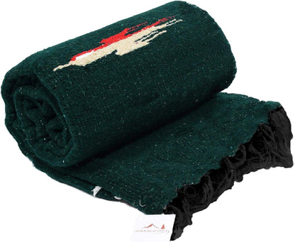 Open Road Goods Mexican Thunderbird Yoga Blanket, Handwoven Throw for Yoga, Meditation, and Home Décor – Versatile Blanket for Beach, Picnic, Camping, or Outdoor Use