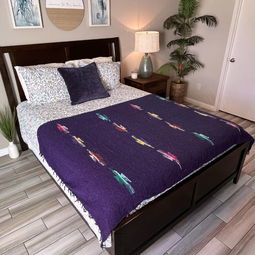 Open Road Goods Mexican Thunderbird Yoga Blanket, Handwoven Throw for Yoga, Meditation, and Home Décor – Versatile Blanket for Beach, Picnic, Camping, or Outdoor Use