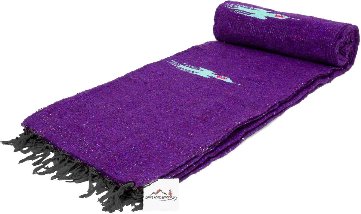Open Road Goods Mexican Thunderbird Yoga Blanket, Handwoven Throw for Yoga, Meditation, and Home Décor – Versatile Blanket for Beach, Picnic, Camping, or Outdoor Use
