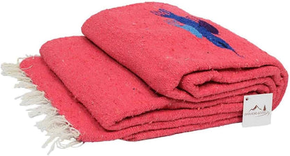 Open Road Goods Mexican Thunderbird Yoga Blanket, Handwoven Throw for Yoga, Meditation, and Home Décor – Versatile Blanket for Beach, Picnic, Camping, or Outdoor Use