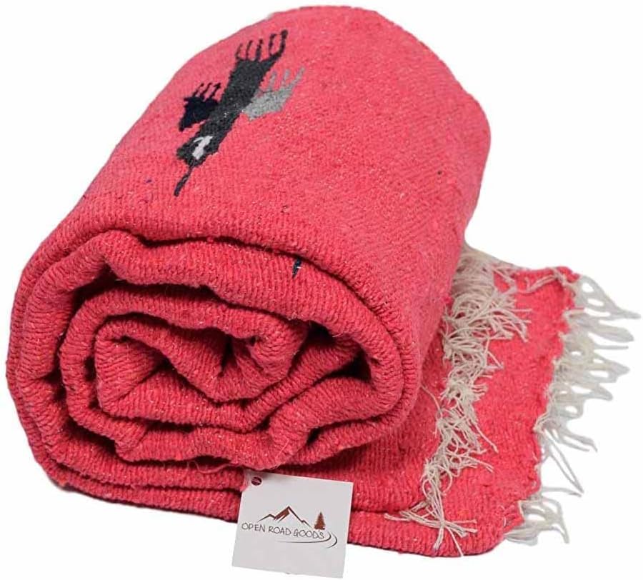 Open Road Goods Mexican Thunderbird Yoga Blanket, Handwoven Throw for Yoga, Meditation, and Home Décor – Versatile Blanket for Beach, Picnic, Camping, or Outdoor Use