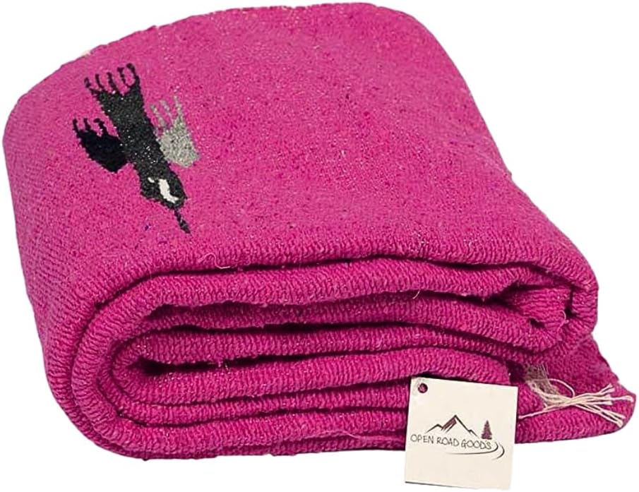 Open Road Goods Mexican Thunderbird Yoga Blanket, Handwoven Throw for Yoga, Meditation, and Home Décor – Versatile Blanket for Beach, Picnic, Camping, or Outdoor Use