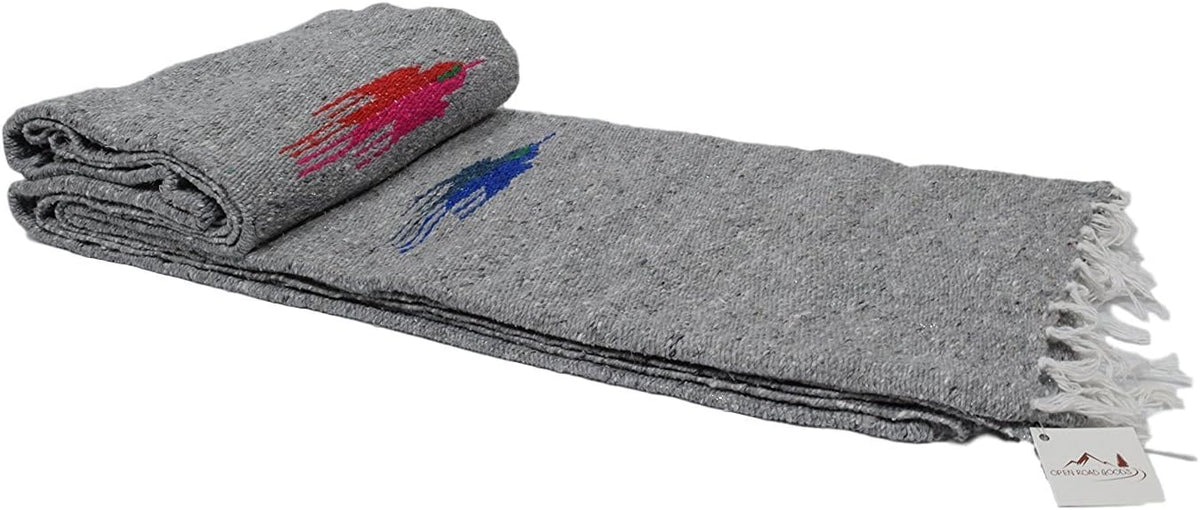 Open Road Goods Mexican Thunderbird Yoga Blanket, Handwoven Throw for Yoga, Meditation, and Home Décor – Versatile Blanket for Beach, Picnic, Camping, or Outdoor Use