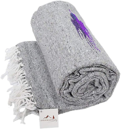Open Road Goods Mexican Thunderbird Yoga Blanket, Handwoven Throw for Yoga, Meditation, and Home Décor – Versatile Blanket for Beach, Picnic, Camping, or Outdoor Use