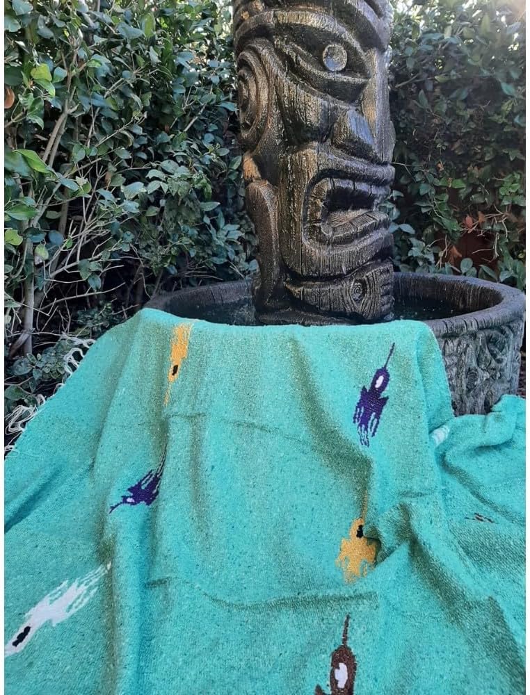 Open Road Goods Mexican Thunderbird Yoga Blanket, Handwoven Throw for Yoga, Meditation, and Home Décor – Versatile Blanket for Beach, Picnic, Camping, or Outdoor Use