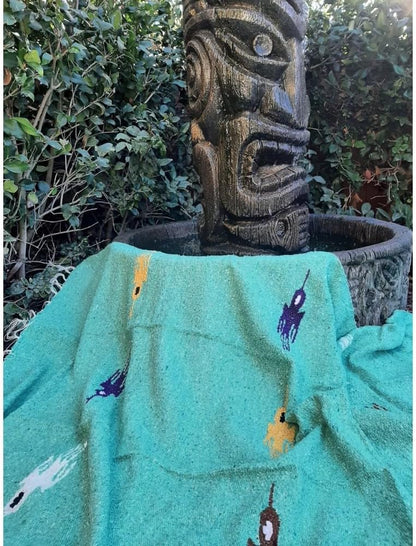 Open Road Goods Mexican Thunderbird Yoga Blanket, Handwoven Throw for Yoga, Meditation, and Home Décor – Versatile Blanket for Beach, Picnic, Camping, or Outdoor Use