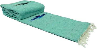 Open Road Goods Mexican Thunderbird Yoga Blanket, Handwoven Throw for Yoga, Meditation, and Home Décor – Versatile Blanket for Beach, Picnic, Camping, or Outdoor Use
