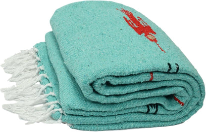 Open Road Goods Mexican Thunderbird Yoga Blanket, Handwoven Throw for Yoga, Meditation, and Home Décor – Versatile Blanket for Beach, Picnic, Camping, or Outdoor Use