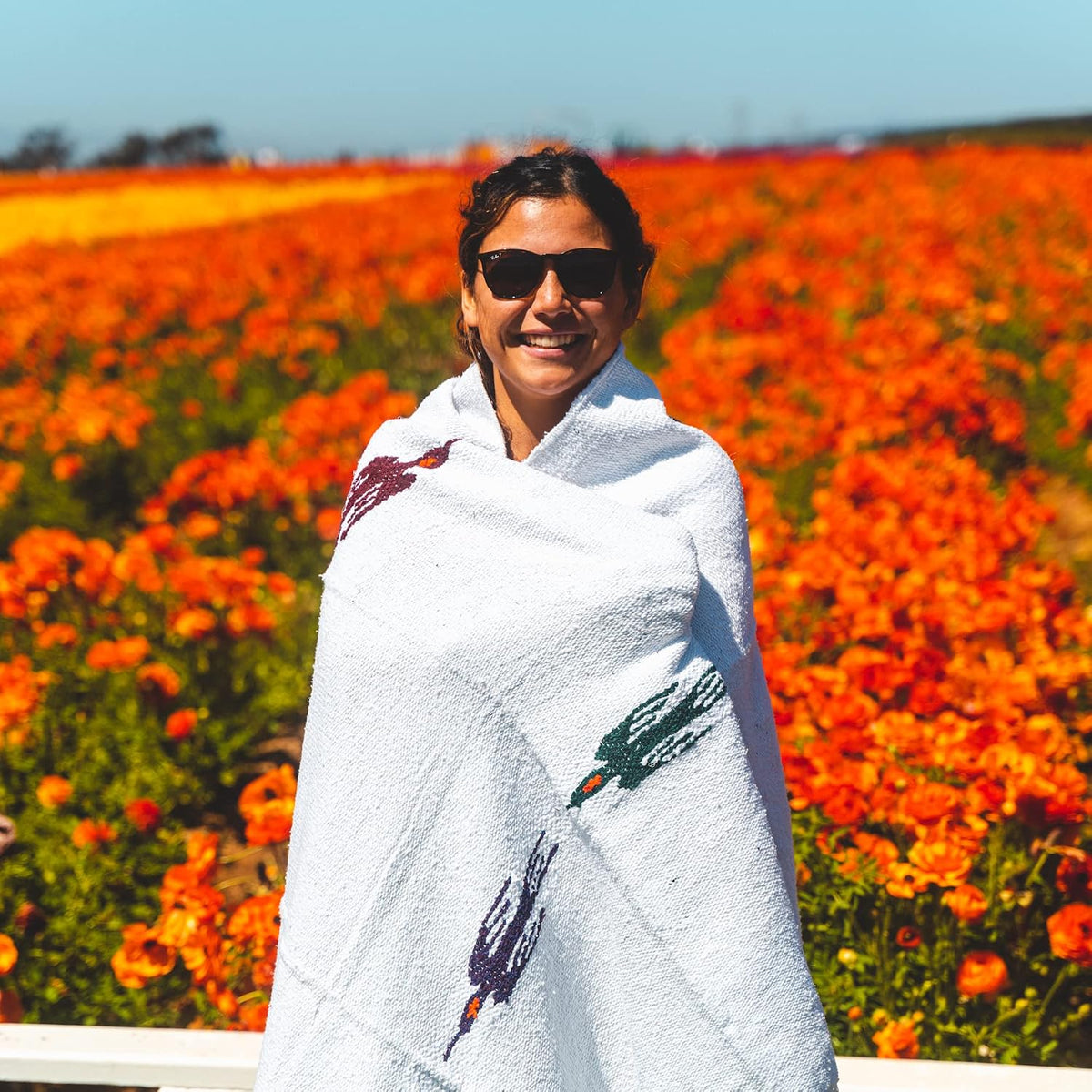 Open Road Goods Mexican Thunderbird Yoga Blanket, Handwoven Throw for Yoga, Meditation, and Home Décor – Versatile Blanket for Beach, Picnic, Camping, or Outdoor Use