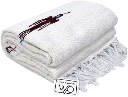 Open Road Goods Mexican Thunderbird Yoga Blanket, Handwoven Throw for Yoga, Meditation, and Home Décor – Versatile Blanket for Beach, Picnic, Camping, or Outdoor Use