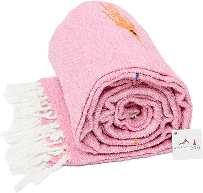 Open Road Goods Mexican Thunderbird Yoga Blanket, Handwoven Throw for Yoga, Meditation, and Home Décor – Versatile Blanket for Beach, Picnic, Camping, or Outdoor Use