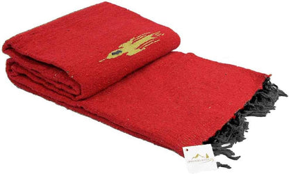 Open Road Goods Mexican Thunderbird Yoga Blanket, Handwoven Throw for Yoga, Meditation, and Home Décor – Versatile Blanket for Beach, Picnic, Camping, or Outdoor Use