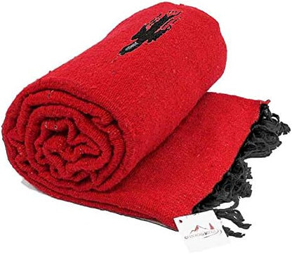 Open Road Goods Mexican Thunderbird Yoga Blanket, Handwoven Throw for Yoga, Meditation, and Home Décor – Versatile Blanket for Beach, Picnic, Camping, or Outdoor Use