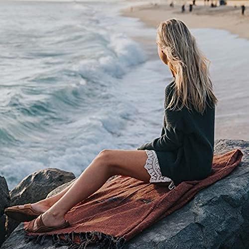 Open Road Goods Mexican Thunderbird Yoga Blanket, Handwoven Throw for Yoga, Meditation, and Home Décor – Versatile Blanket for Beach, Picnic, Camping, or Outdoor Use