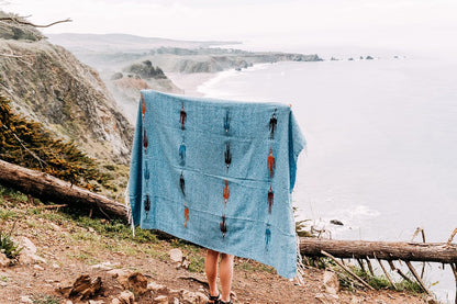 Open Road Goods Mexican Thunderbird Yoga Blanket, Handwoven Throw for Yoga, Meditation, and Home Décor – Versatile Blanket for Beach, Picnic, Camping, or Outdoor Use