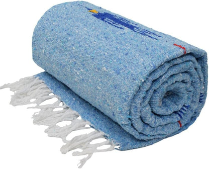 Open Road Goods Mexican Thunderbird Yoga Blanket, Handwoven Throw for Yoga, Meditation, and Home Décor – Versatile Blanket for Beach, Picnic, Camping, or Outdoor Use