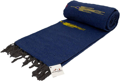 Open Road Goods Mexican Thunderbird Yoga Blanket, Handwoven Throw for Yoga, Meditation, and Home Décor – Versatile Blanket for Beach, Picnic, Camping, or Outdoor Use
