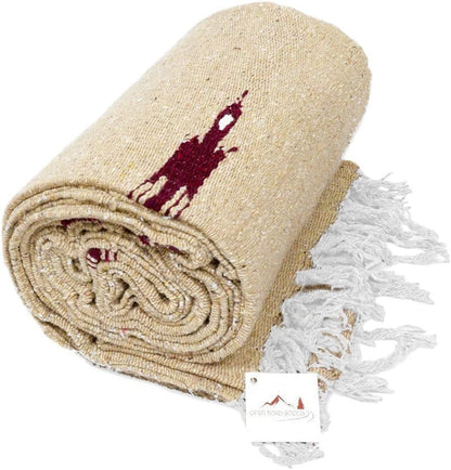 Open Road Goods Mexican Thunderbird Yoga Blanket, Handwoven Throw for Yoga, Meditation, and Home Décor – Versatile Blanket for Beach, Picnic, Camping, or Outdoor Use