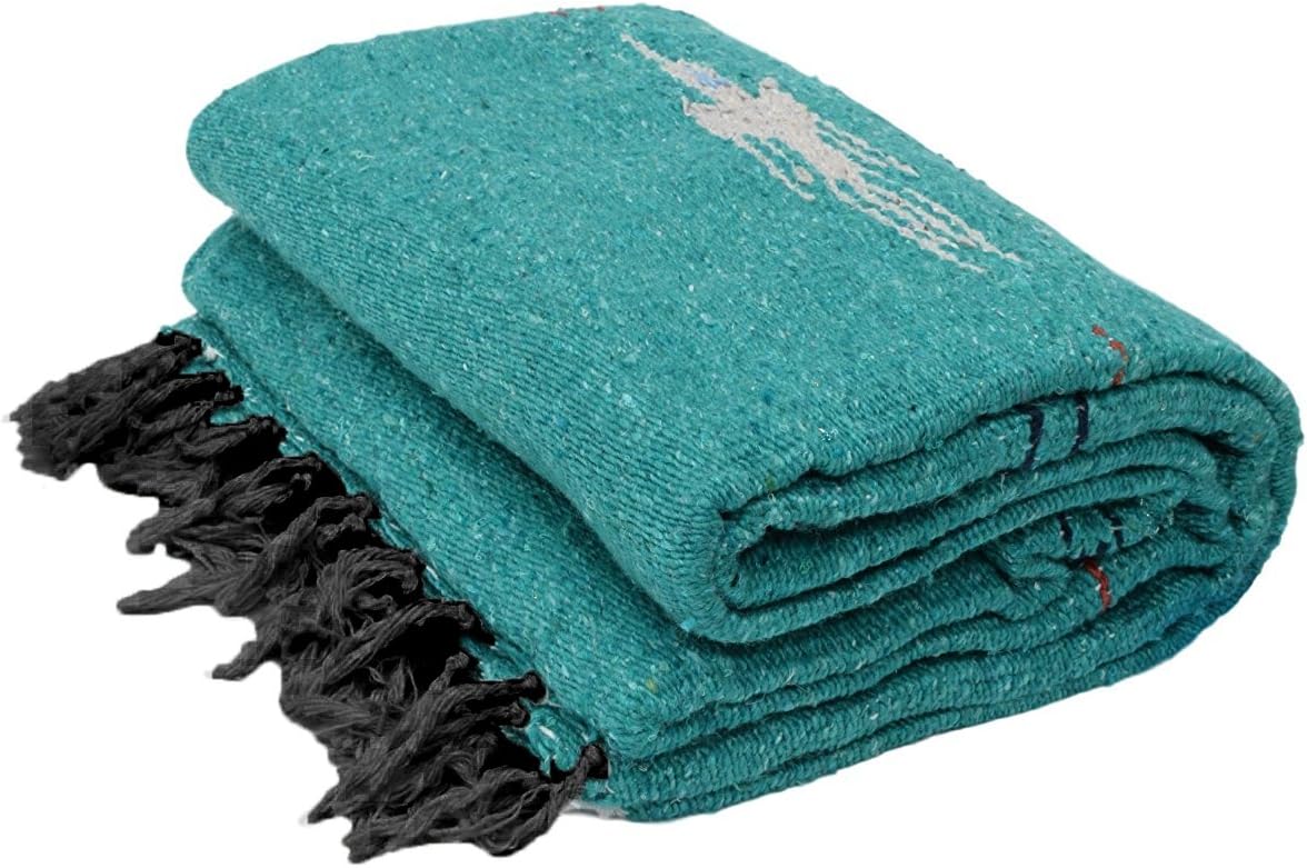 Open Road Goods Mexican Thunderbird Yoga Blanket, Handwoven Throw for Yoga, Meditation, and Home Décor – Versatile Blanket for Beach, Picnic, Camping, or Outdoor Use