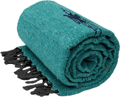 Open Road Goods Mexican Thunderbird Yoga Blanket, Handwoven Throw for Yoga, Meditation, and Home Décor – Versatile Blanket for Beach, Picnic, Camping, or Outdoor Use