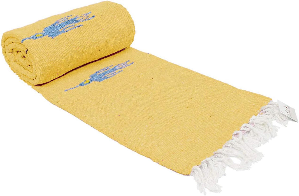 Open Road Goods Mexican Thunderbird Yoga Blanket, Handwoven Throw for Yoga, Meditation, and Home Décor – Versatile Blanket for Beach, Picnic, Camping, or Outdoor Use