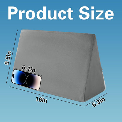 Small Wedge Pillow for Side Sleeping, Premium Foam Bed Pillow for Side Sleeping,Triangle Wedge Pillow for Leg Elevation,Yoga,Reduce Back Pain
