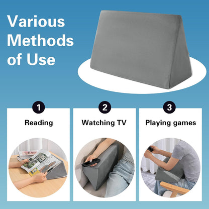 Small Wedge Pillow for Side Sleeping, Premium Foam Bed Pillow for Side Sleeping,Triangle Wedge Pillow for Leg Elevation,Yoga,Reduce Back Pain