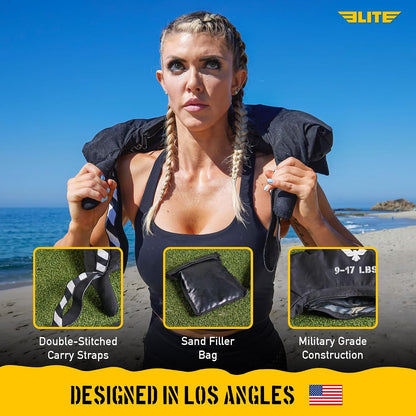 Bulgarian Canvas Bag, Fitness Canvas MMA Gym Cross Workout Training Sandbag 17, 25, 33, 45 lbs (UNFILLED)
