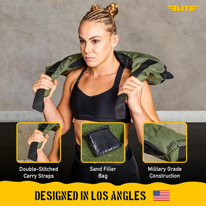 Bulgarian Canvas Bag, Fitness Canvas MMA Gym Cross Workout Training Sandbag 17, 25, 33, 45 lbs (UNFILLED)