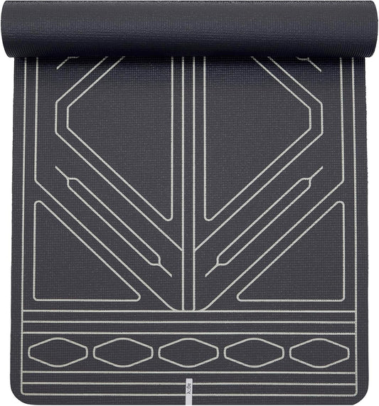 STUDIO NOMAD Premium Yoga Mat – 6mm Cushioned, Non-Slip, Double-Sided Design with Alignment Pattern – For Comfort, Stability & Joint Protection – Easy Clean, Ideal for Home, Studio & Travel