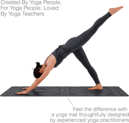STUDIO NOMAD Premium Yoga Mat – 6mm Cushioned, Non-Slip, Double-Sided Design with Alignment Pattern – For Comfort, Stability & Joint Protection – Easy Clean, Ideal for Home, Studio & Travel
