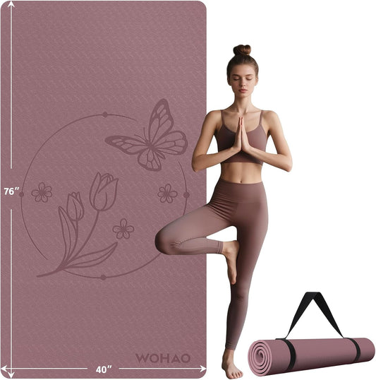 Large 76"x40"x0.4" Yoga Mat