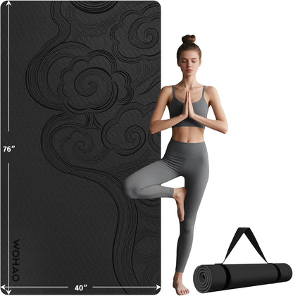 Large 76"x40"x0.4" Yoga Mat