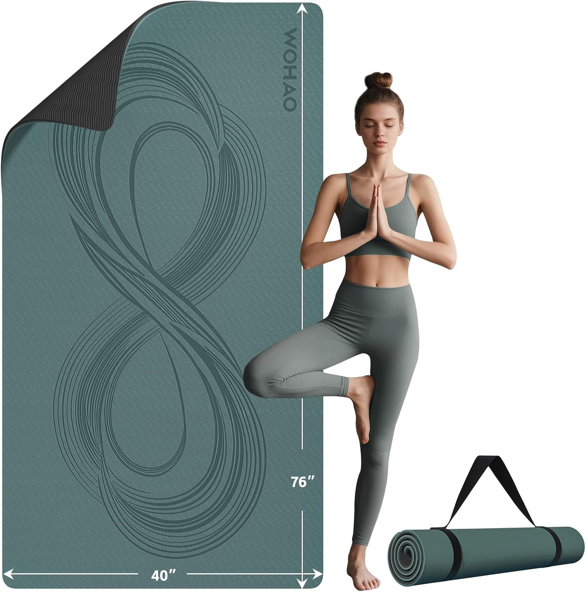 Large 76"x40"x0.4" Yoga Mat