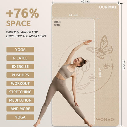 Large 76"x40"x0.4" Yoga Mat