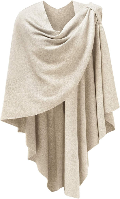 Womens Cross Front Poncho Shawl Wrap Elegant Wedding Formal Gift - Colors B