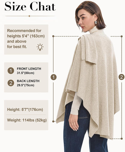 Womens Cross Front Poncho Shawl Wrap Elegant Wedding Formal Gift - Colors B