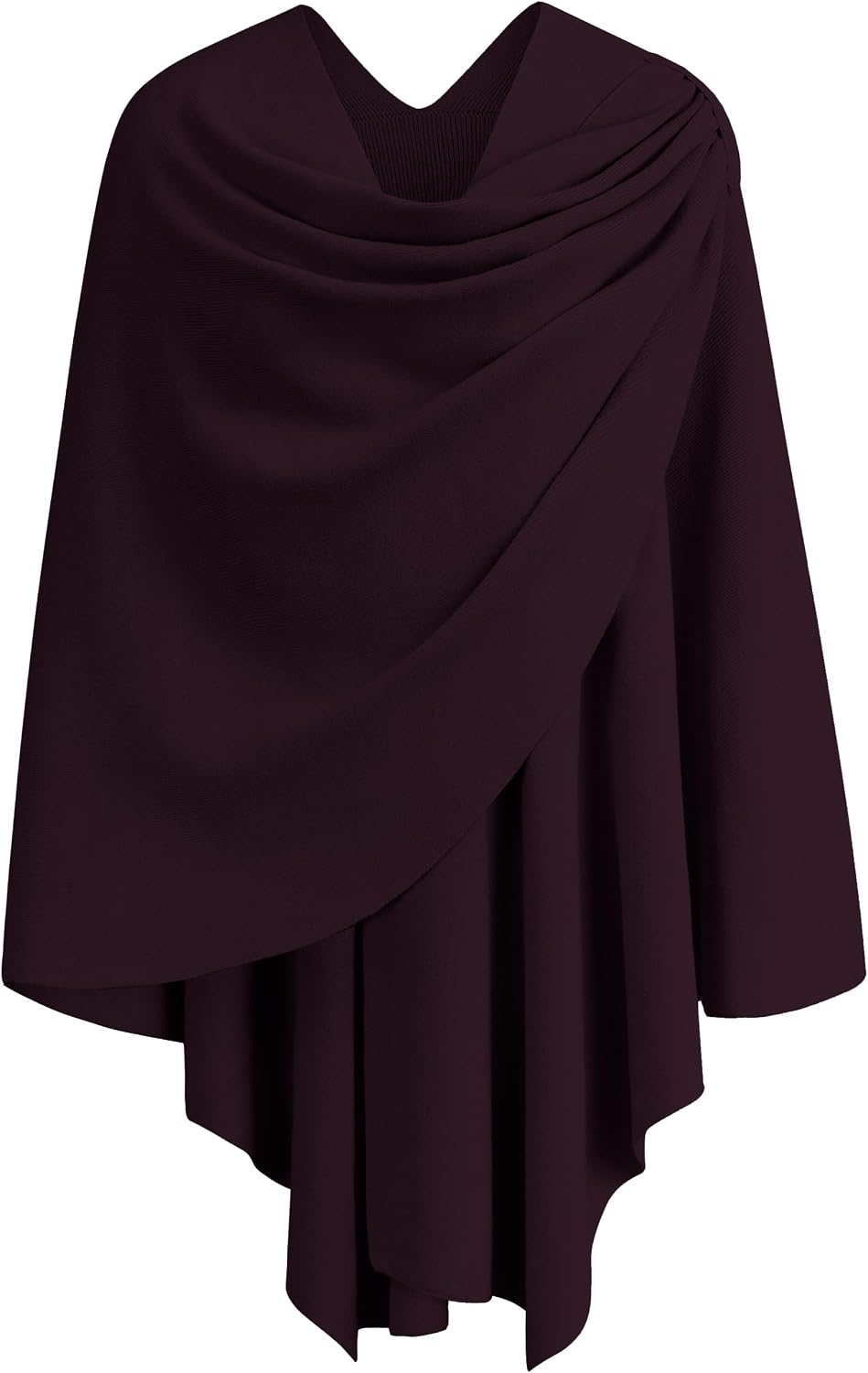 Womens Cross Front Poncho Shawl Wrap Elegant Wedding Formal Gift - Colors B