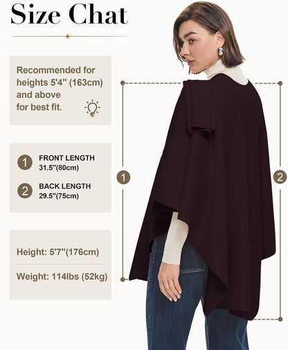 Womens Cross Front Poncho Shawl Wrap Elegant Wedding Formal Gift - Colors B