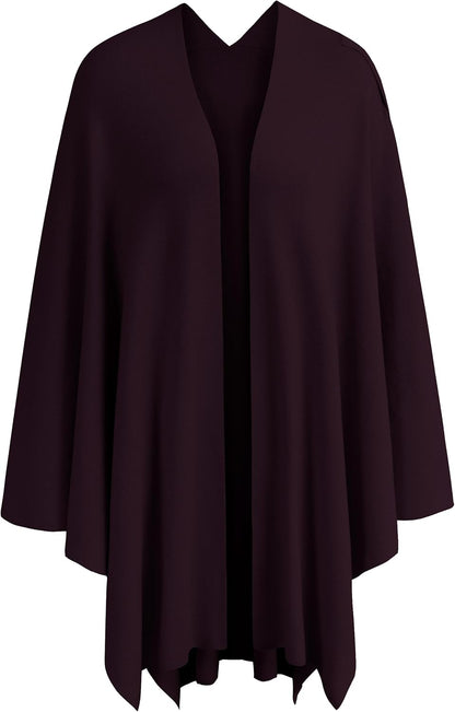 Womens Cross Front Poncho Shawl Wrap Elegant Wedding Formal Gift - Colors B