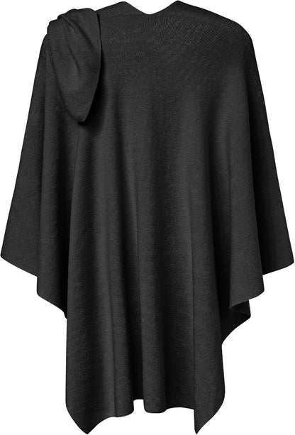 Womens Cross Front Poncho Shawl Wrap Elegant Wedding Formal Gift - Colors B