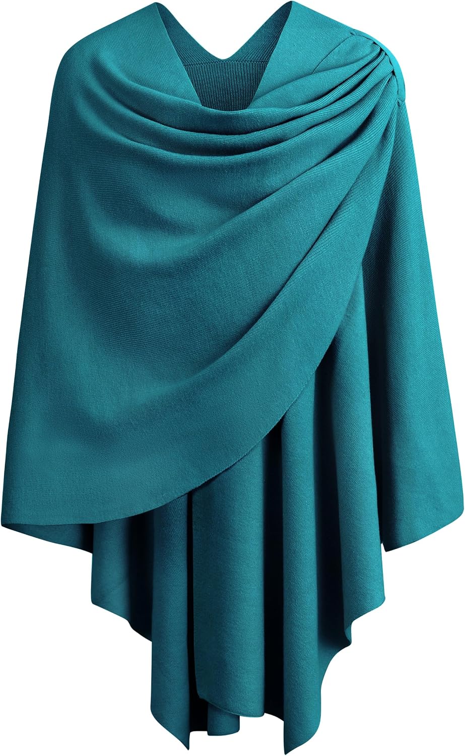 Womens Cross Front Poncho Shawl Wrap Elegant Wedding Formal Gift - Colors B
