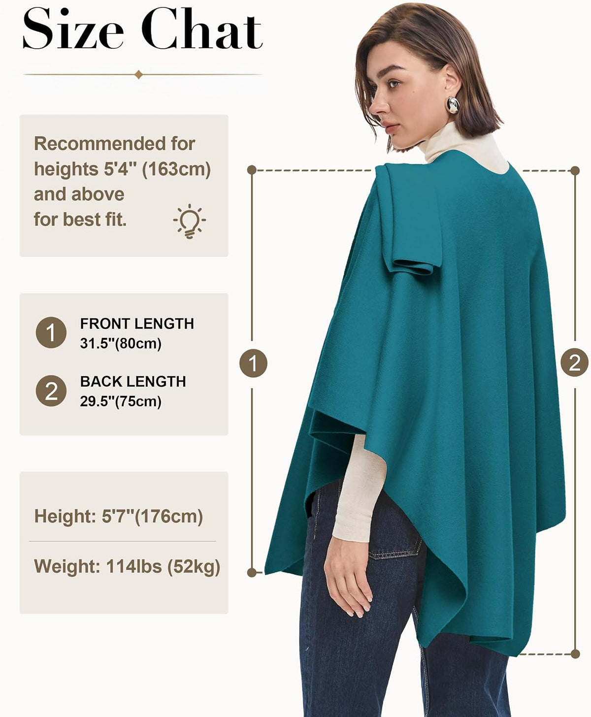 Womens Cross Front Poncho Shawl Wrap Elegant Wedding Formal Gift - Colors B