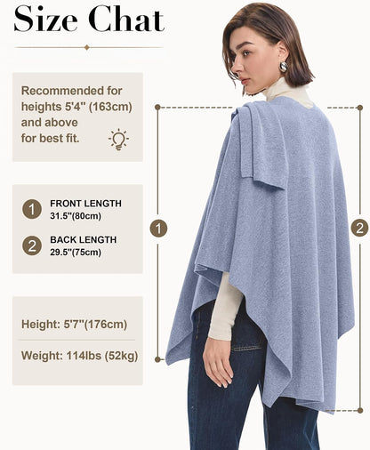 Womens Cross Front Poncho Shawl Wrap Elegant Wedding Formal Gift - Colors B