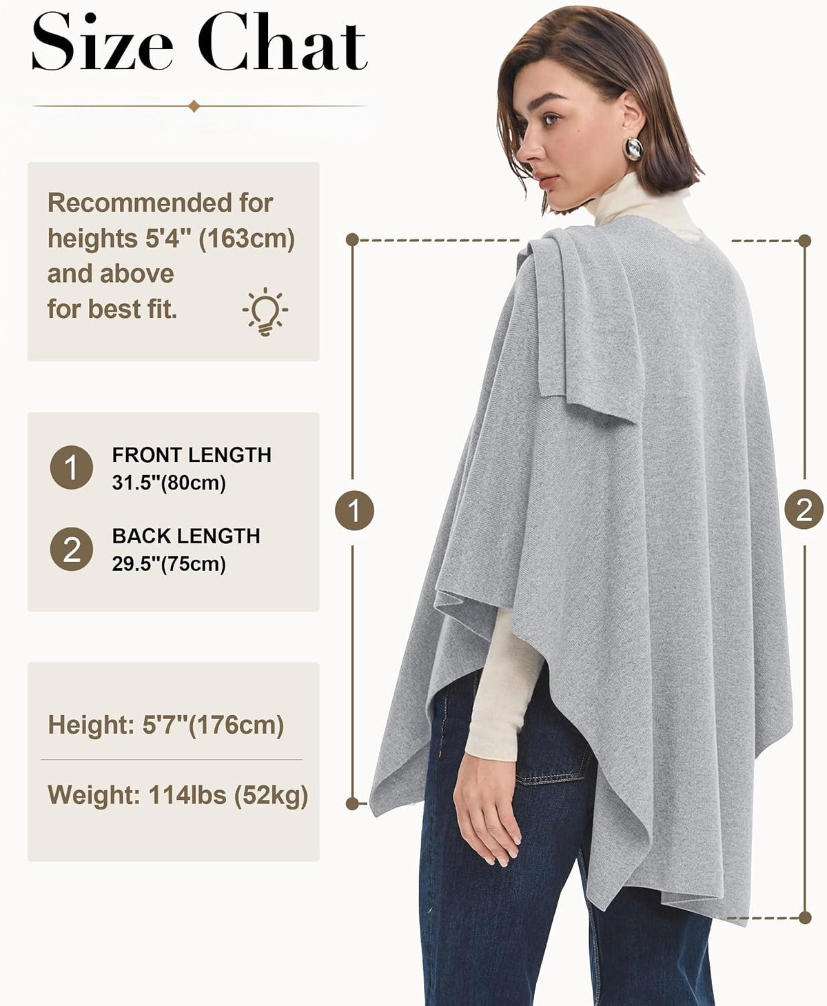 Womens Cross Front Poncho Shawl Wrap Elegant Wedding Formal Gift - Colors B