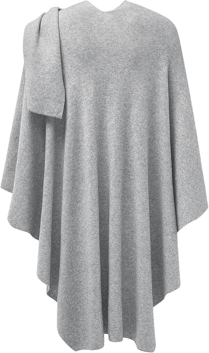 Womens Cross Front Poncho Shawl Wrap Elegant Wedding Formal Gift - Colors B
