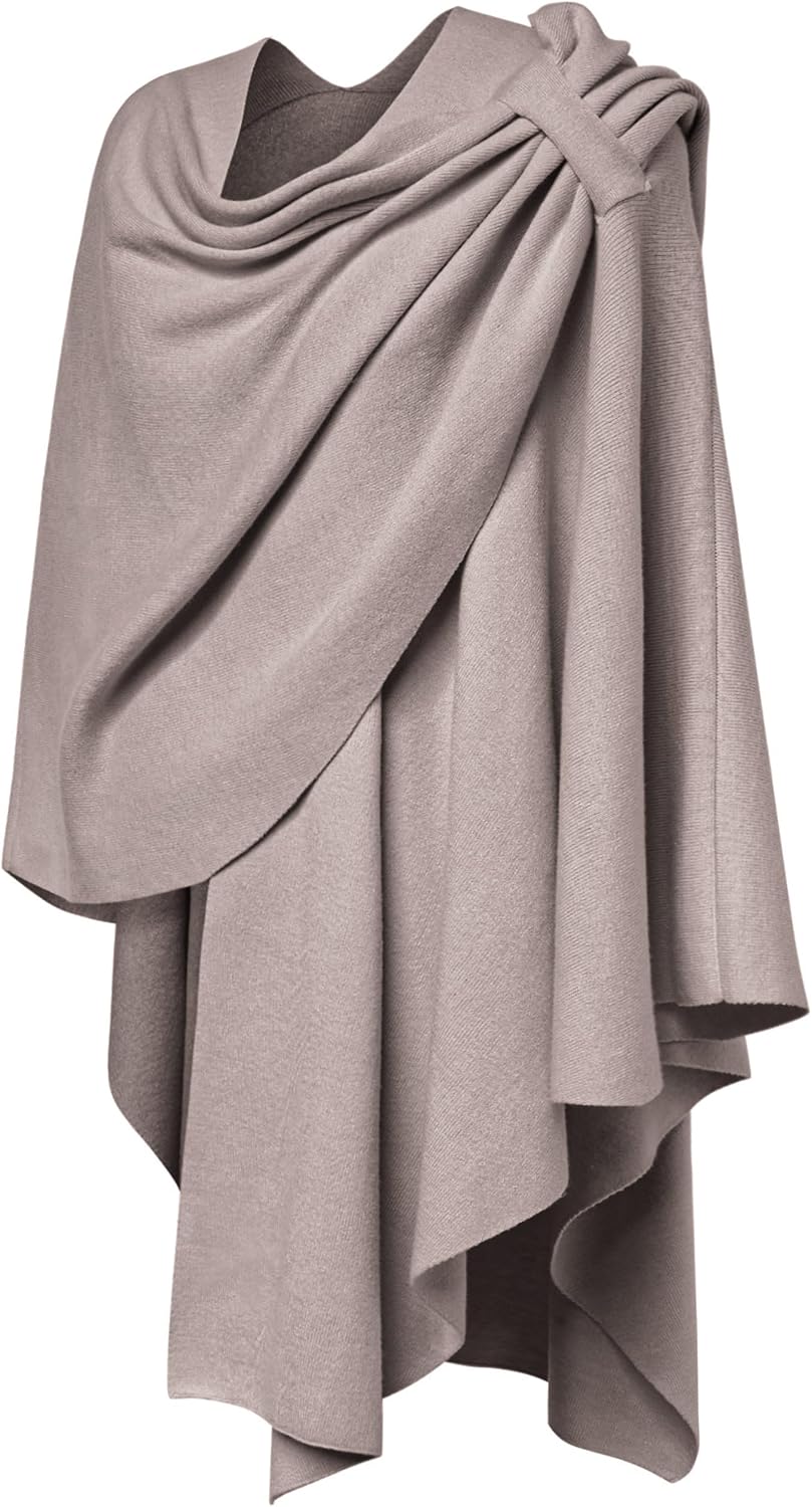 Womens Cross Front Poncho Shawl Wrap Elegant Wedding Formal Gift - Colors B